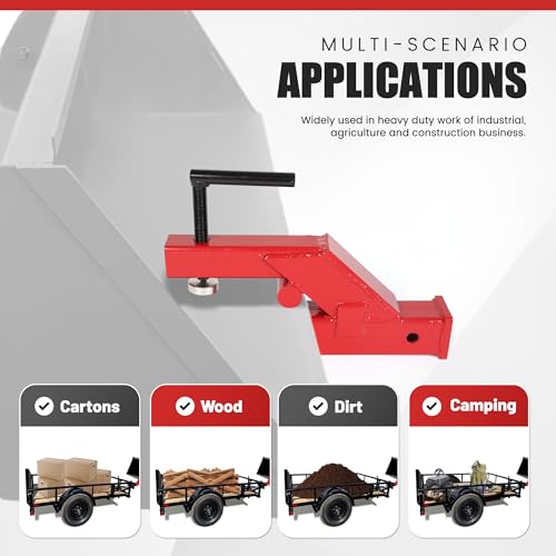 Image of ECOTRIC Clamp-On Trailer Hitch with 2 inch Receiver Adapter for Tractor Buckets