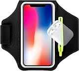 Phone Arm Bands for Running, Armband Cell Phone Holder with Zipper Bag for Airpods, Water Resistant,