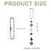Evil Eye Car Charm and Bead Charm, Good Luck Car Pendant Charm with Yin and Yang Beads Evil Eye Four Leaf Clover Mushroom Ladybug 8 Balls Car Hanging Mirror Rear View Ornament Evil Eye Bag Charm