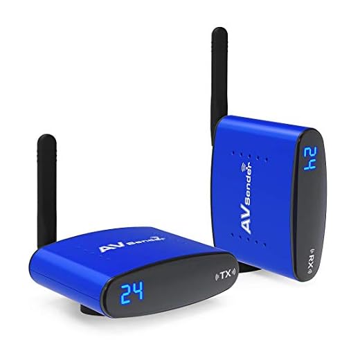 Wireless Audio Transmitter & Receiver,PAKITE 5.8GHz 24 Channels with IR Remote Extender,Support 480P 200M Transmission Wireless RCA Video & Audio Sender for Satellite DVD to TV Home Use