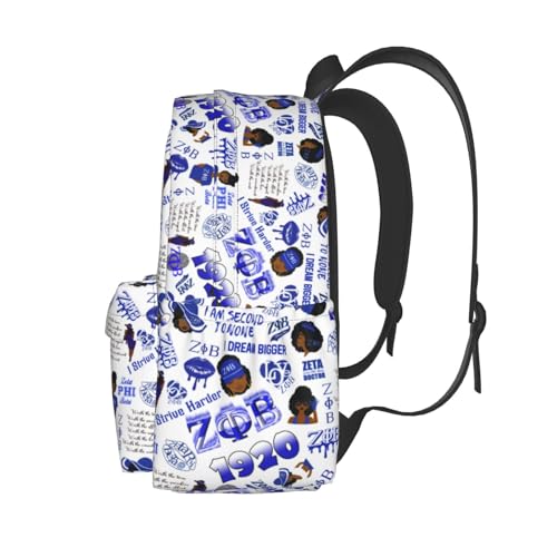 Sorority Zeta Backpack 17 ", Features Your Sorority'S Logo And Quotes For A Personalized Touch. This Unique And Customized Backpack Is Perfect For Jogging And Hiking3