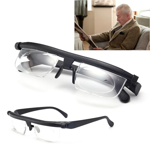 Adjustable Reading Glasses for Women Men, Adjustable Glasses, Flex Focal Length Adjustable Glasses Dial Vision