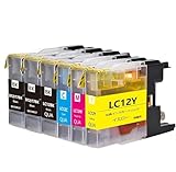 ブラザー用 LC12-4PK (BK/C/M/Y) +LC12BK 黒2