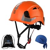 UM ULTRAMAXX Safety Helmet Hard Hat, ANSI Z89.1 Approved Lightweight Vented Work Helmet, 6-Point Adjustable Ratchet Suspension Hardhat Ideal for Industrial and Construction (Orange)