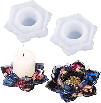 Silicone Lotus Candle Mould - Resin Art -1