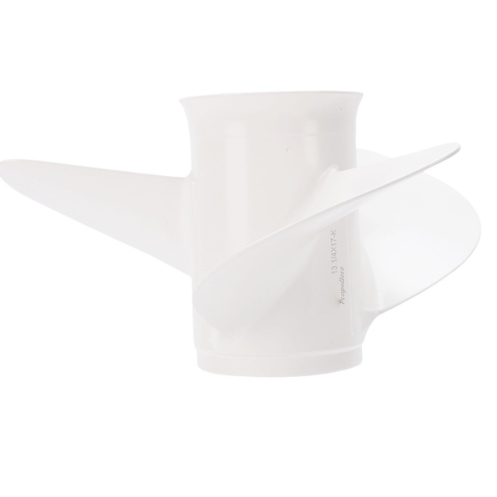 Fuoribordo Robusta Lega di Alluminio 13 1/4x17 -k per Motori Fuoribordo per Barche a Motore 2/4 Tempi Bianco