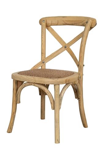 Biscottini Silla Thonet Baby de madera maciza y ratán L36xP42xH65 - Sillas de comedor - Sillas vintage - Sillón dormitorio - Decoración casa