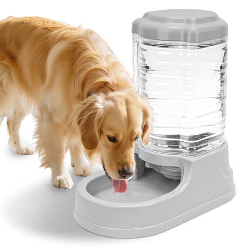 Kenond 2.5 Gallon Automatic Dog Water Dispenser, Gravity Water Bowl for Dogs, 9.5L Large Dog Water Bowl Dispenser, Suitable for Indoor/Outdoor Pet Dogs
