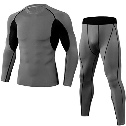 Celucke Funktionsunterwäsche Set Herren Sport Thermounterwäsche mit...