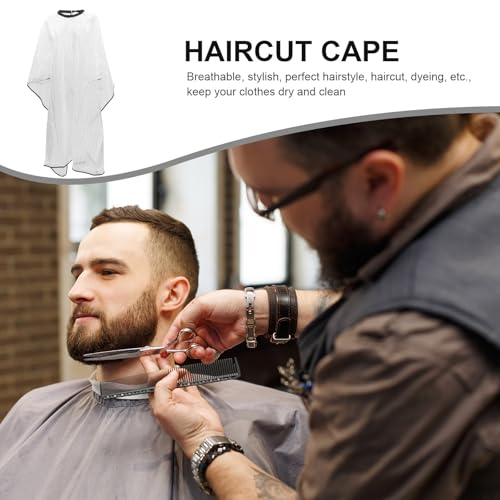 Capa para barbería de plástico para tratamiento con aceite capilar, delantal para coloración y permanente de cabello para uso en salón miniatura 7