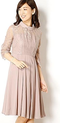 Amazon Co Jp ドリードール Dorry Doll ハイカラーネック シアースリーブ切替ワンピースドレス ダークラベンダー 38 服 ファッション小物