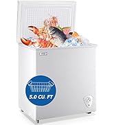 Amazon.com: Chest Freezer 5.0 Cu.Ft Small Deep Freezer White