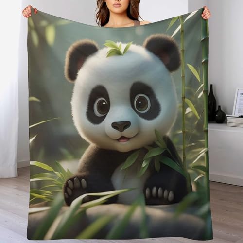 Couverture polaire plaid panda douce couverture lit légère couverture canapé chaude