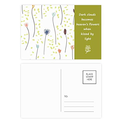 Jeu de cartes postales fleurs d'art abstrait 20 pièces pour cadeaux et remerciements créatifs