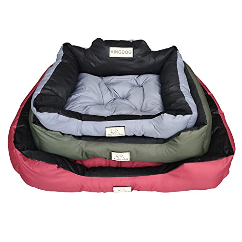 Kingdog Hundebett 75x65 cm personalisiert wasserdicht schwarz