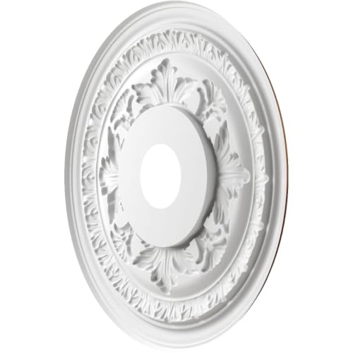 Image of Ekena Millwork CMP19BACDC Baltimore Thermoformed PVC Ceiling Medallion (Fits Canopies up to 7 3 /4 inch), 19 inchOD x 3 1 /2 inchID x 1 inchP, Metallic Dark Copper
