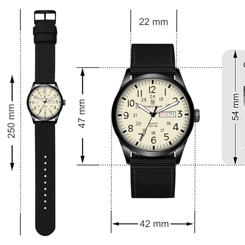 Image of TIMEWEAR Analog New Track Number Dial, Day Date Functioning, Nylon Fabric Strap Watch for Men