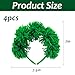 4PCS Green Fluffy Pom Pom Headbands Soft Yarn Hairbands for St Patrick's Day, Halloween, Cosplay & Theme Parties Daily Fashion, Weddings, Dance