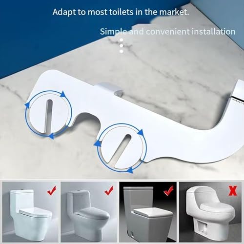 Accesorio de bidé ultrafino con presión ajustable para inodoro convencional 3