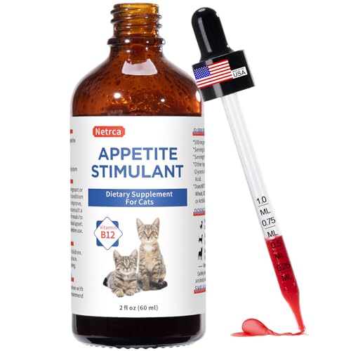 Cat Appetite Stimulant - Vitamin B12 (Methylcobalamin) Liquid Supplement - Boosts Appetite, Energy, and Mood - 60 ml