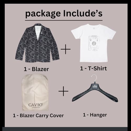 Image of CAVIO Boys Printed Blazer and T-Shirt