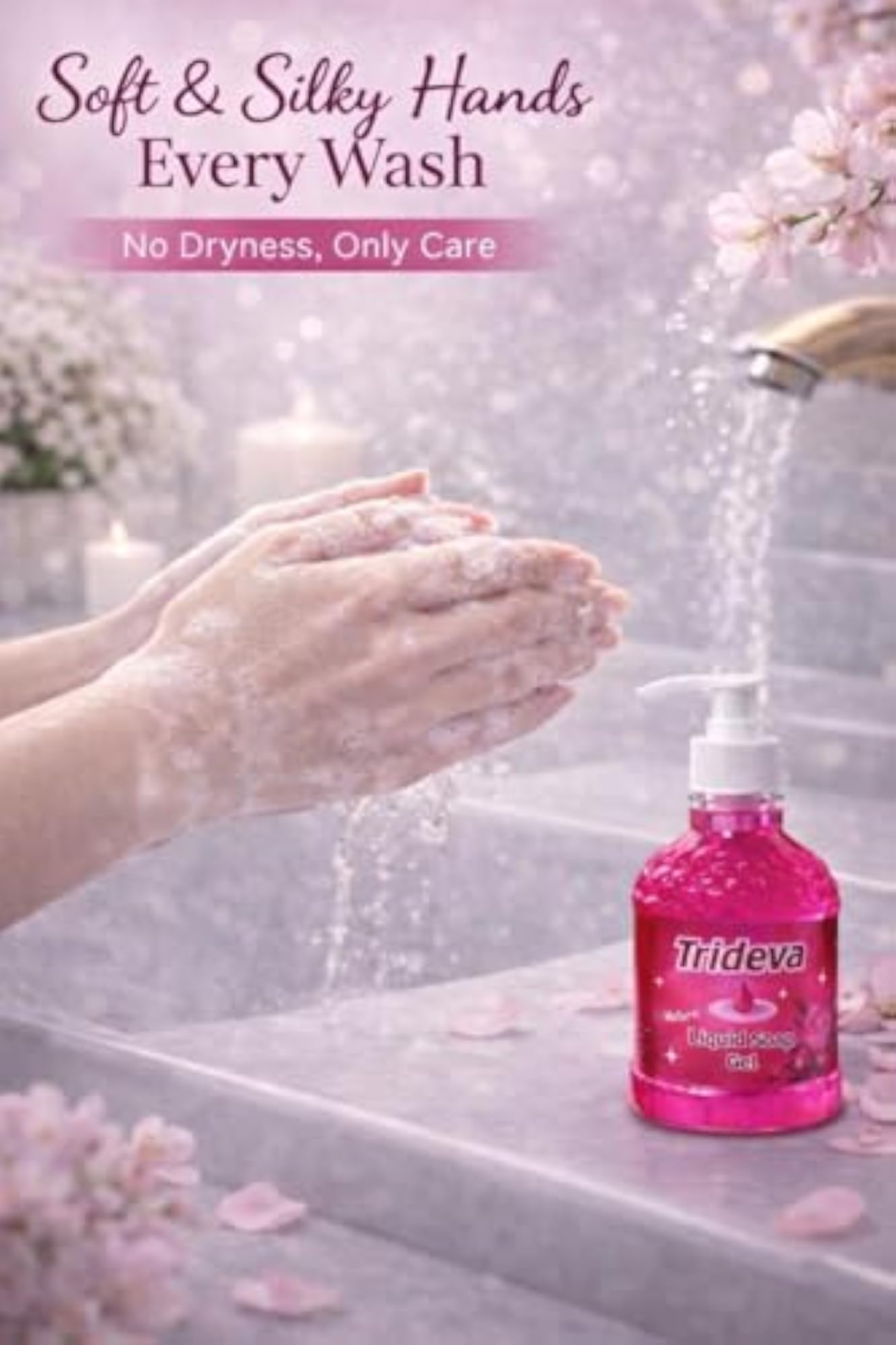 TRIDIVA Liquid Hand Wash, Rose Fragrance, Pack of 3