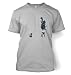 T-shirt Banksy Girl On Tabouret -  Gris - Large