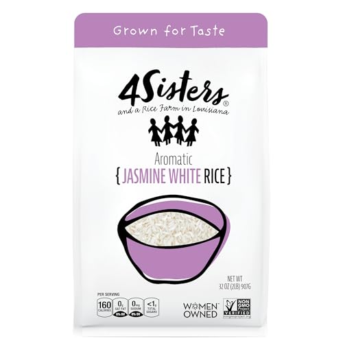 4Sisters - Premium Long Grain Aromatic Jasmine White Rice - Sustainably Grown - Women Owned - Farm...