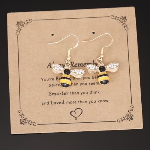 Bee Earrings for Women Gifts Gold Bumble Bee Bumblebee Jewelry Honey Bee Earings2