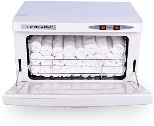Scaldasalviette scaldasalviette 2 IN 1 da 16 litri, armadietto sterilizzatore per asciugamani con ozono, con sterilizzazione UV integrata per la cura della pelle del viso, attrezzatura per disinfezi