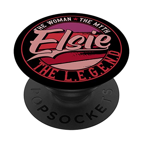 Elsie the Lady of Myth the Legend PopSockets Swappable PopGrip, Black