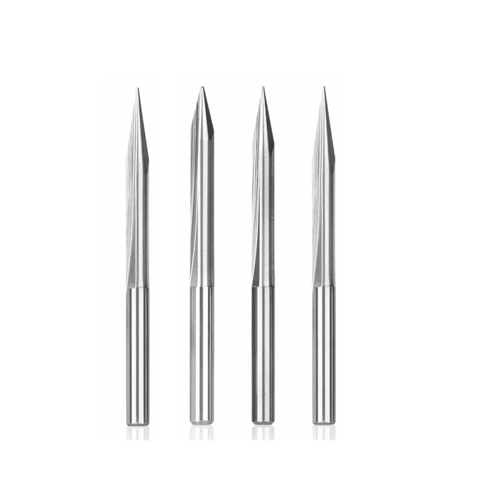 Frese in metallo duro con punta a V da 10 pezzi for router - Punte for incisione con gambo da 3,175 mm(10pcsx20x0.1)