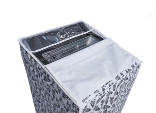 Image of ELITE PRODUCTS Waterproof Top Load Washing Machine Cover for Samsung Back Panel Fully Automatic Washing Machines 6 Kg, 6.5 Kg, 7 Kg, 7.5 Kg, 8 Kg | Dustproof Zip Cover | 55x55x92 cm