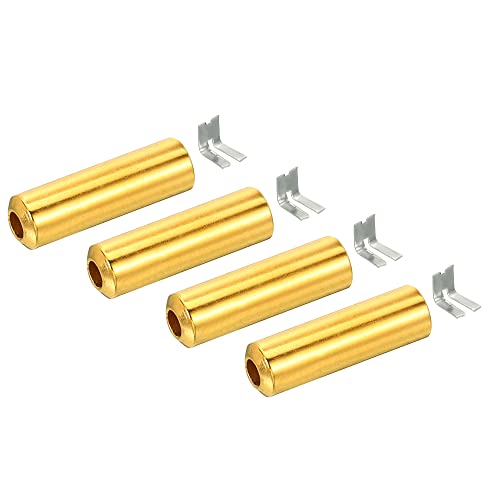 Image of MECCANIXITY Pull Cord Tassels Window Blind Extender Chain Drop Knobs Pull Ends Golden, for Curtain Blinds Shades Light Ceiling Fan Pull Switch, Pack of 4
