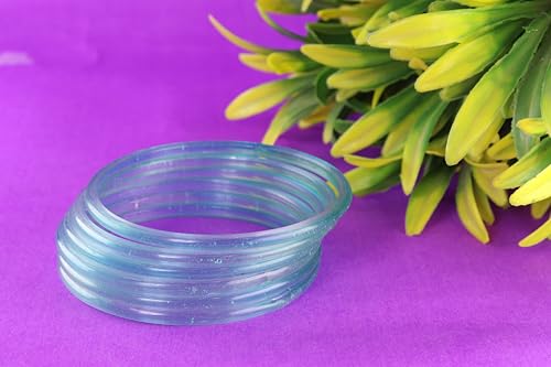 Image of STYOLLO Viral Jelly Transparent Plain Glass Chudi Set For Women & Girls | Traditional Bangle Set | Stylish Bangles For Girls | Ethnic Wedding, Festive & Daily Jewelry | Classic Designer Churi - Set Of 12