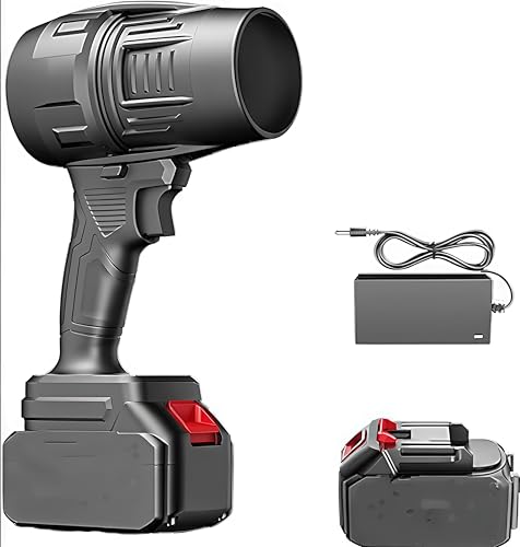 Image of Handheld Electric Portable Air Blower,Turbo Jet Blower Cordless 48V,Handheld High Powerful Blow Brushless Motor for Extra runtime,Multipurpose Car,Home Corner, Road Cleaning (Black)