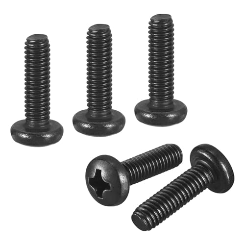DTGN M4-0.7x14 Vis Machine Tête Ronde Phillips 304 Noir 50pcs