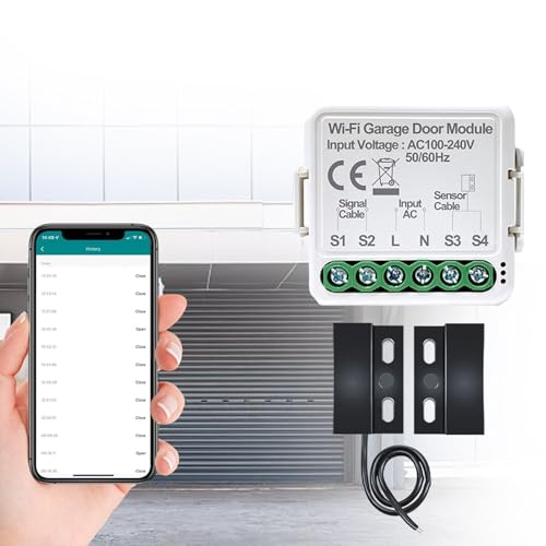 WheatThrive Ouvre-porte de garage WiFi, contrôleur intelligent de garage, interrupteur