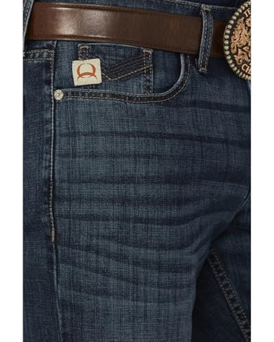 Cinch Men's Grant Dark Wash Relaxed Bootcut Performance Stretch Denim Jeans - MB30037001 36W x 38L US2