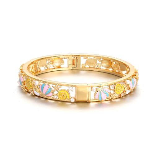 Image of Ethlyn Gifts for little girls Gold Plated Colorful Openable Kids Baby Girls Bangles Bracelets Birthday Gifts for 2years 4 years 5 years old girls