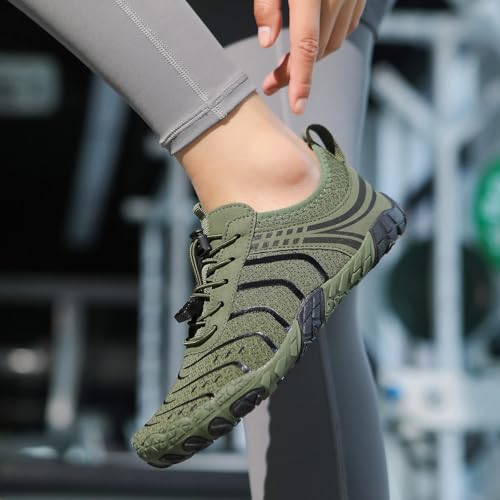 Image of Hike Barefoot Shoes Womens Men,Unisex Barefoot Water Shoes Breathable, Anti-Slip Hiking Footwear for Athletic Wide Toe Shoe Footwear for Hiking, Walking, Running, Yoga, and Water Sports