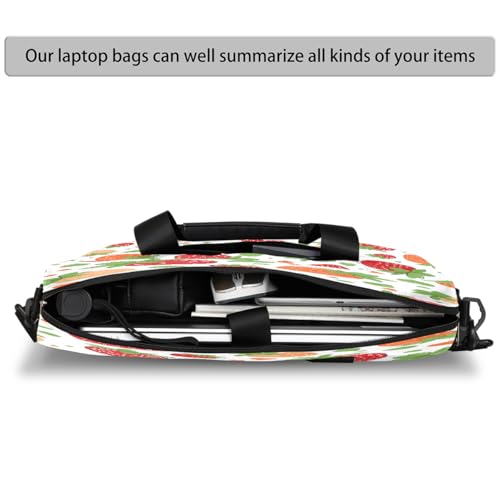 Bolso para laptop con diseño de fresa para portátiles 13-16 in miniatura 3