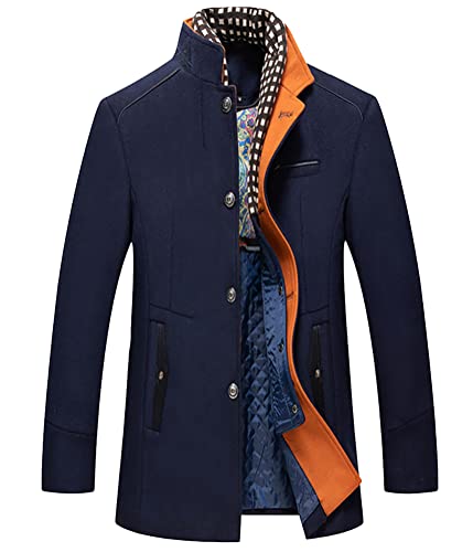 Onsoyours Herren Wintermantel Wolle Winter Kurzmantel Mittellang Wollmantel...