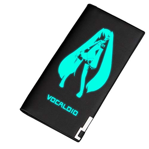 Preisvergleich Produktbild Cosstars Hatsune Miku Leuchtend Bifold Brieftasche Kunstleder Schlanke Geldbörse Portemonnaie Kreditkartenhülle / 4