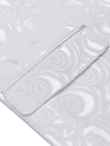 Men's Floral Paisley Suit Jacket Notch Lapel One Button Tuxedo Business Casual Blazer4