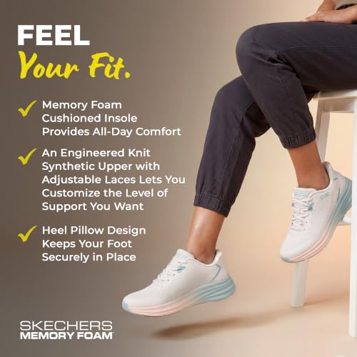 Skechers Damen Bobs Skillz Too Essential Slip-InTurnschuhe, White Multi Knit, 38 EU – Ansicht 5