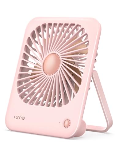 Funme® Tischventilator Batterie Klein USB Ventilator Leise, Tragbarer Aufladbar 3000 Akku...
