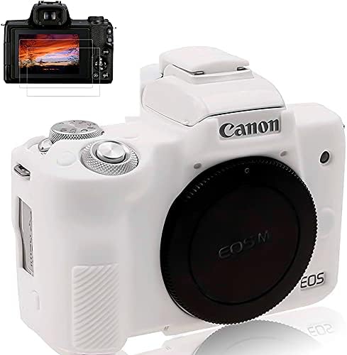 Pocoukate Camera Body Case for Canon EOS M50 Mark II/ M50 Silicone Case Cover with M50/M50 Mark II Screen Protector