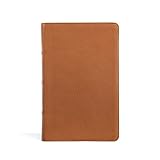 CSB Single-Column Personal Size Bible, Saddle Genuine Leather, Black Letter, Presentation Page, Full-Color Maps, Easy-to-Read Bible Serif Type