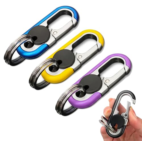 Image of CHRIS GOOD Men's Car Key Chain 2pcs, Personalized Creative Stainless Steel Car Keychain for Men